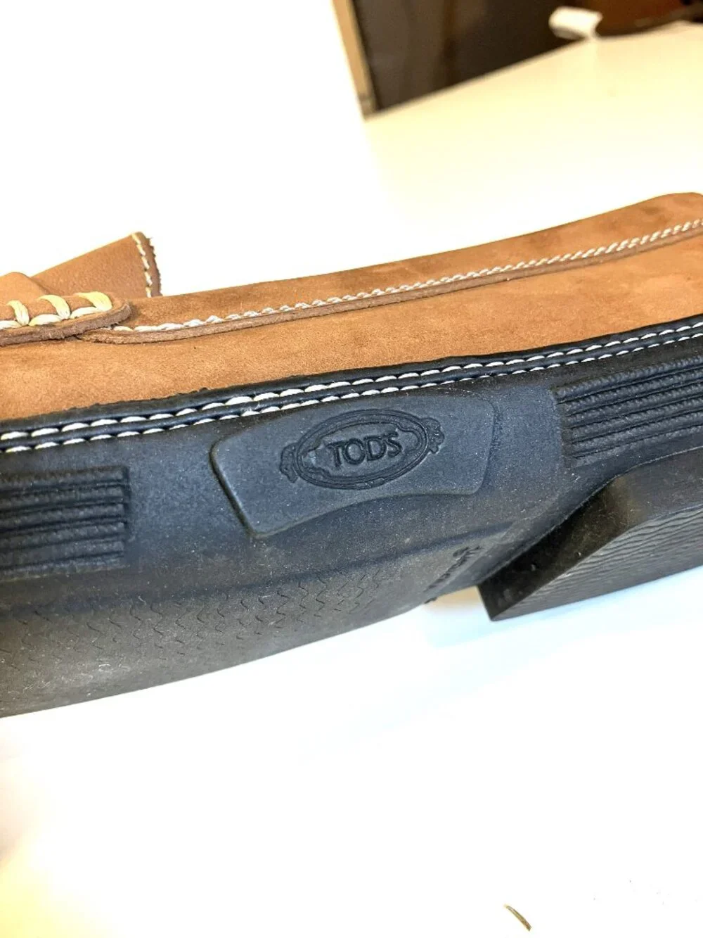TOD'S Nubuck Brown Suede Leather Loafers. Unisex/Womens Size 8. New.